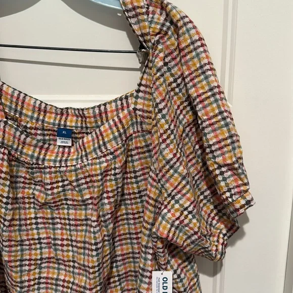 NWT XL Old Navy Colorful Checkered Dress - Picture 3 of 5